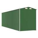 vidaXL zöld horganyzott acél kerti fészer 192x606x223 cm