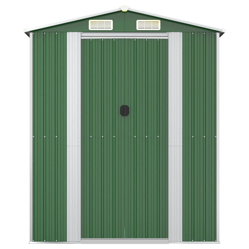 vidaXL zöld horganyzott acél kerti fészer 192x855x223 cm