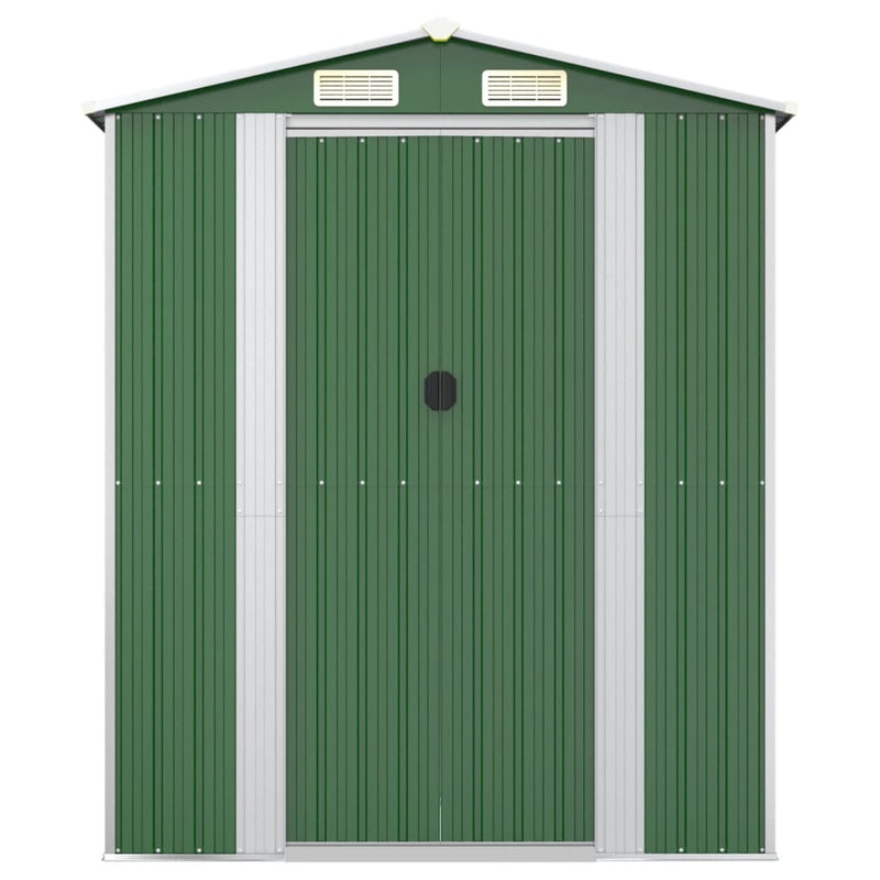 vidaXL zöld horganyzott acél kerti fészer 192x938x223 cm