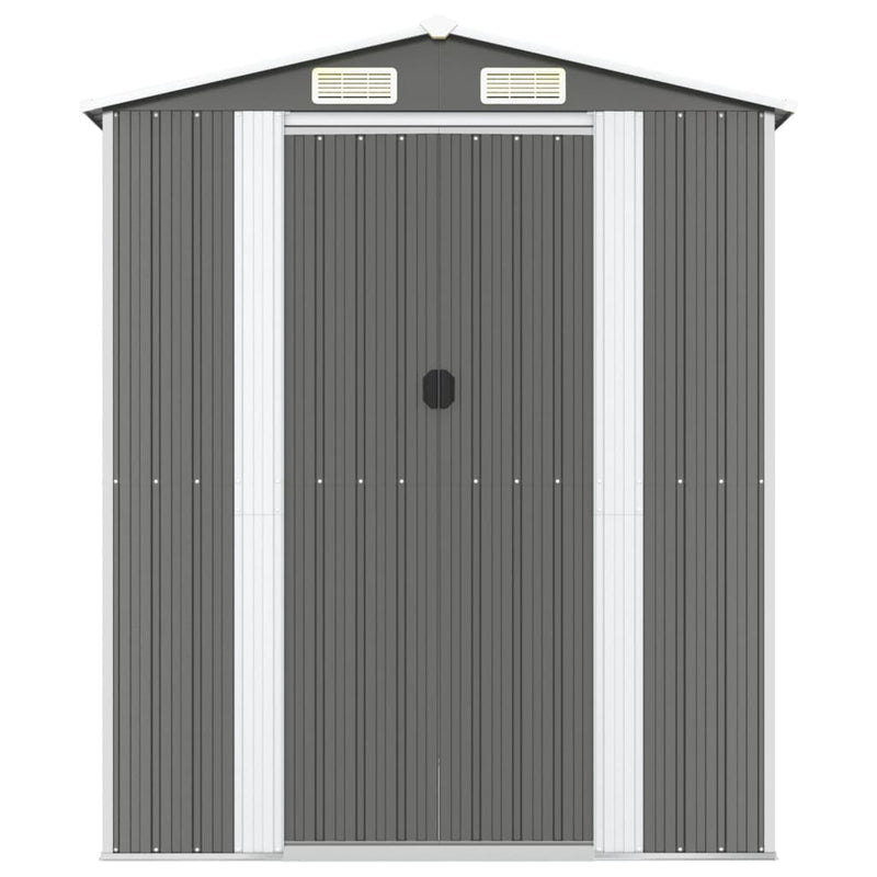 vidaXL világosszürke horganyzott acél kerti fészer 192 x 274 x 223 cm