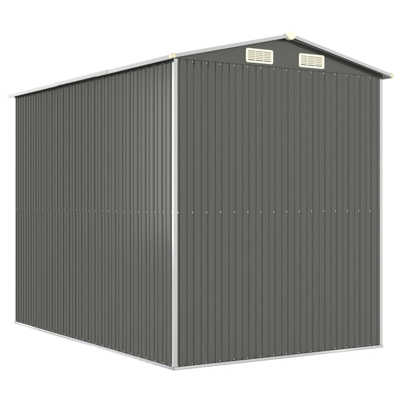 vidaXL világosszürke horganyzott acél kerti fészer 192 x 274 x 223 cm