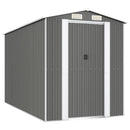 vidaXL világosszürke horganyzott acél kerti fészer 192 x 357 x 223 cm