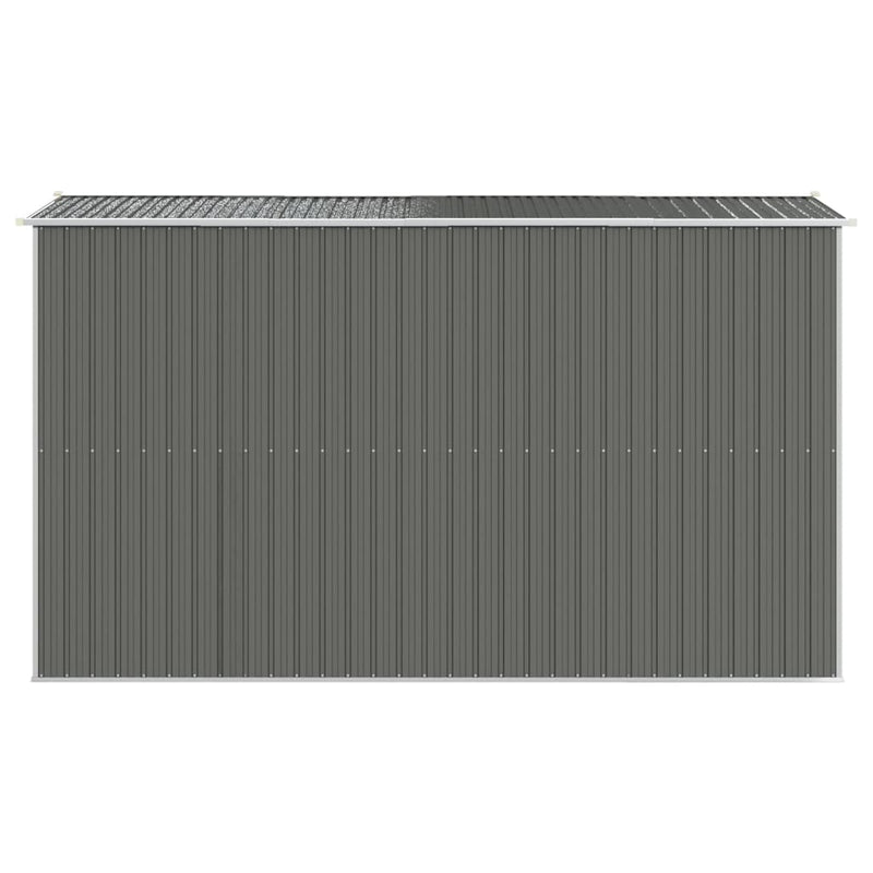 vidaXL világosszürke horganyzott acél kerti fészer 192 x 357 x 223 cm