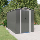 vidaXL világosszürke horganyzott acél kerti fészer 192 x 357 x 223 cm