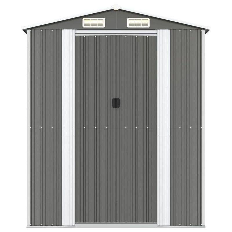 vidaXL világosszürke horganyzott acél kerti fészer 192 x 440 x 223 cm