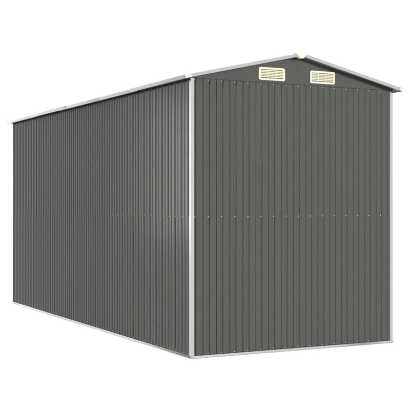 vidaXL világosszürke horganyzott acél kerti fészer 192 x 440 x 223 cm