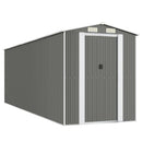 vidaXL világosszürke horganyzott acél kerti fészer 192 x 606 x 223 cm