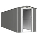 vidaXL világosszürke horganyzott acél kerti fészer 192 x 606 x 223 cm