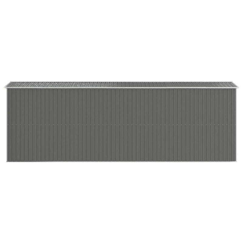 vidaXL világosszürke horganyzott acél kerti fészer 192 x 606 x 223 cm
