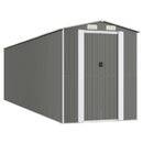 vidaXL világosszürke horganyzott acél kerti fészer 192 x 689 x 223 cm