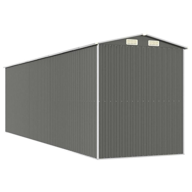 vidaXL világosszürke horganyzott acél kerti fészer 192 x 689 x 223 cm