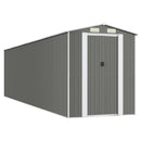 vidaXL világosszürke horganyzott acél kerti fészer 192 x 772 x 223 cm