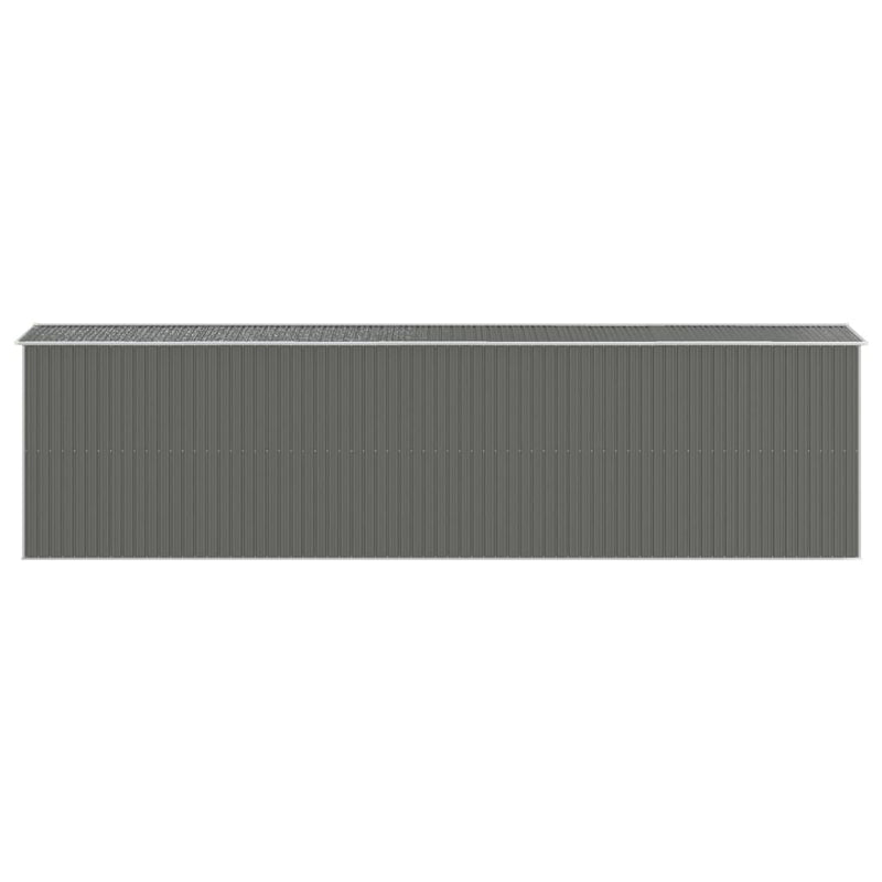 vidaXL világosszürke horganyzott acél kerti fészer 192 x 772 x 223 cm