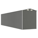 vidaXL világosszürke horganyzott acél kerti fészer 192 x 855 x 223 cm