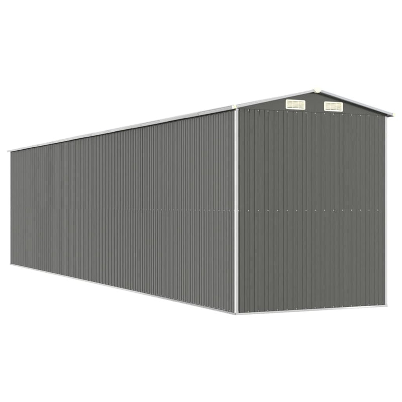 vidaXL világosszürke horganyzott acél kerti fészer 192 x 855 x 223 cm