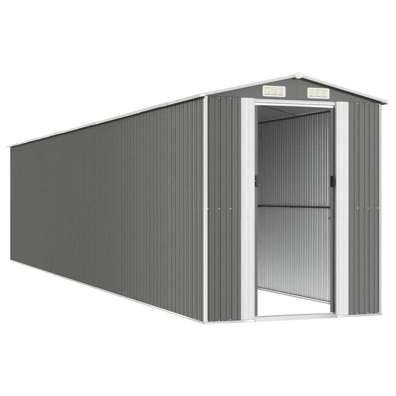 vidaXL világosszürke horganyzott acél kerti fészer 192 x 938 x 223 cm