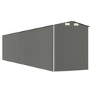 vidaXL világosszürke horganyzott acél kerti fészer 192 x 938 x 223 cm