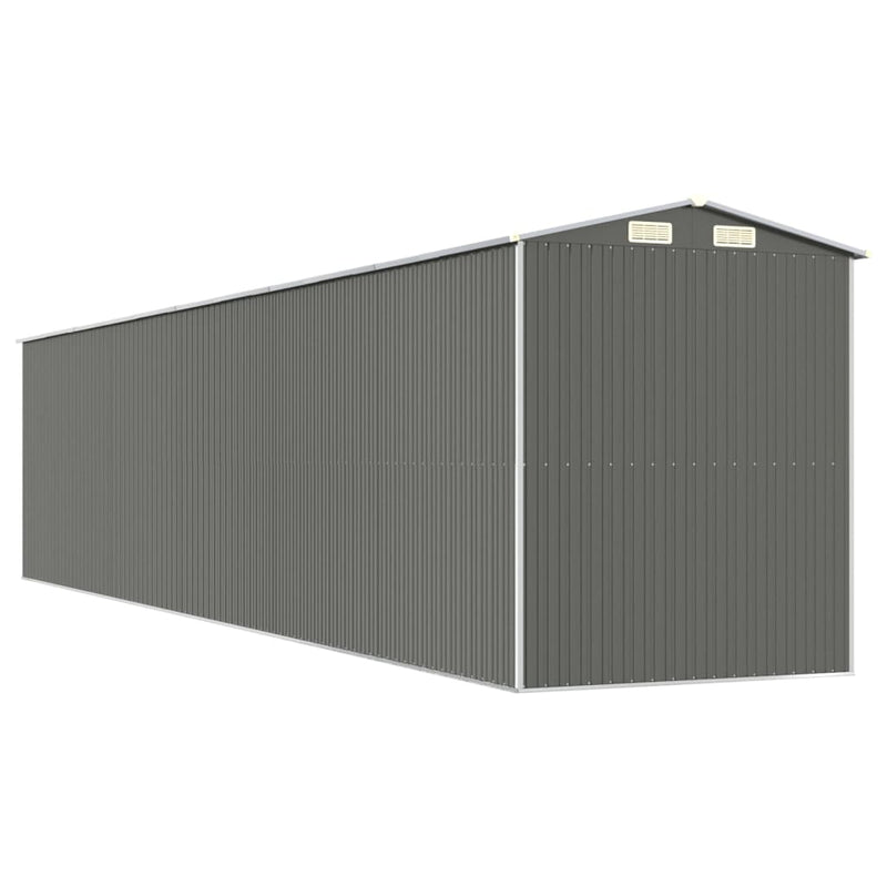 vidaXL világosszürke horganyzott acél kerti fészer 192 x 938 x 223 cm