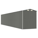 vidaXL világosszürke horganyzott acél kerti fészer 192 x 1021 x 223 cm