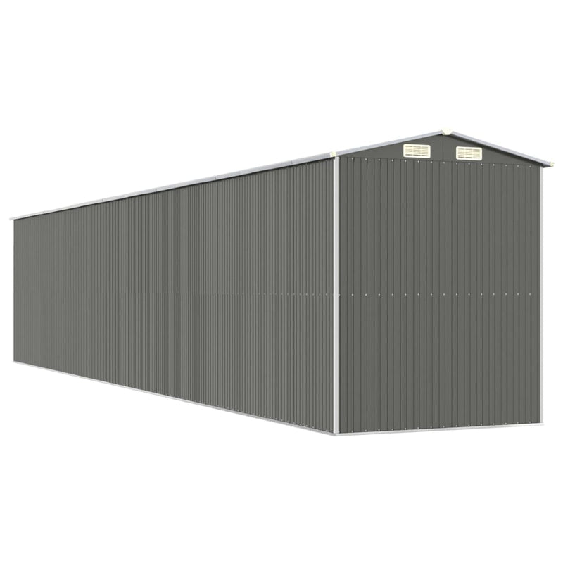 vidaXL világosszürke horganyzott acél kerti fészer 192 x 1021 x 223 cm
