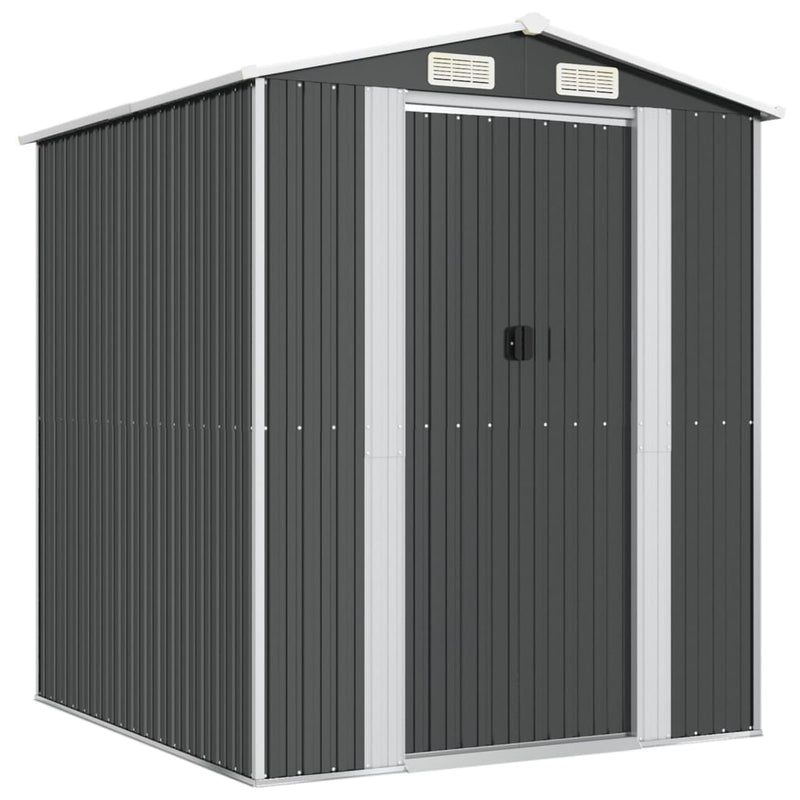 vidaXL antracitszürke horganyzott acél kerti fészer 192 x 191 x 223 cm