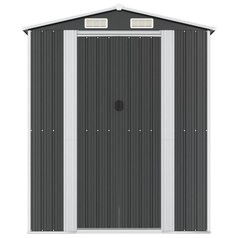 vidaXL antracitszürke horganyzott acél kerti fészer 192 x 191 x 223 cm