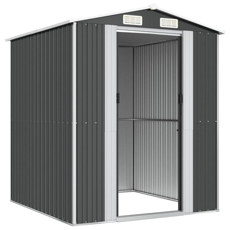 vidaXL antracitszürke horganyzott acél kerti fészer 192 x 191 x 223 cm