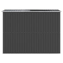 vidaXL antracitszürke horganyzott acél kerti fészer 192 x 274 x 223 cm