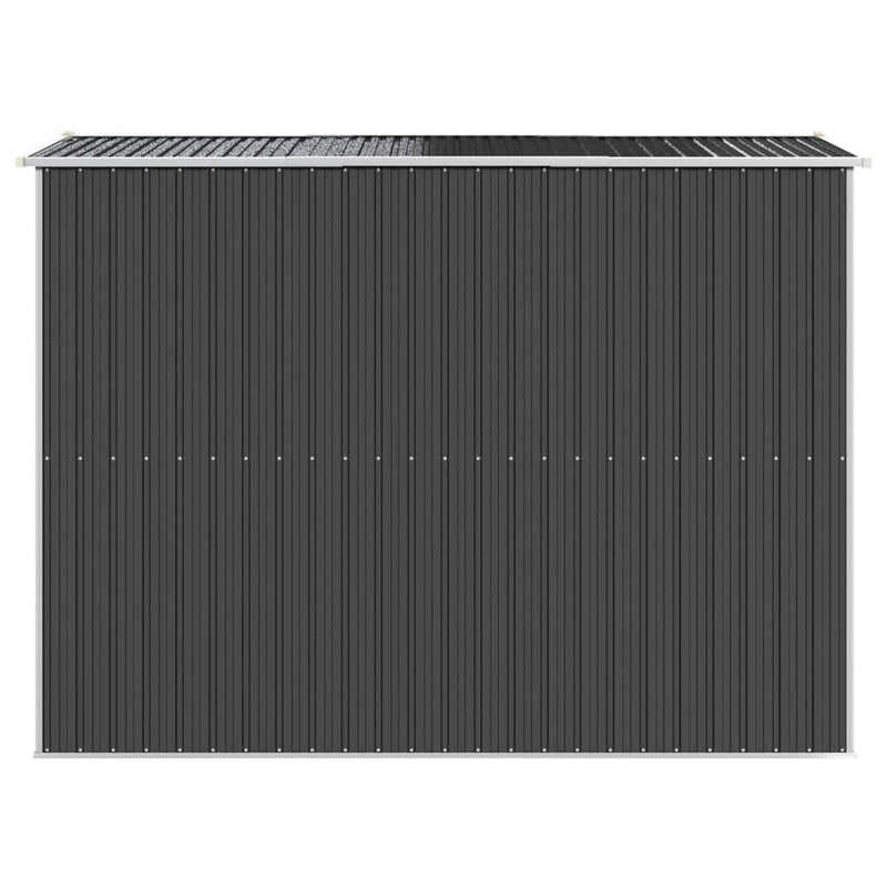 vidaXL antracitszürke horganyzott acél kerti fészer 192 x 274 x 223 cm