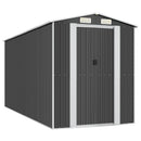 vidaXL antracitszürke horganyzott acél kerti fészer 192 x 440 x 223 cm