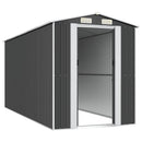 vidaXL antracitszürke horganyzott acél kerti fészer 192 x 440 x 223 cm