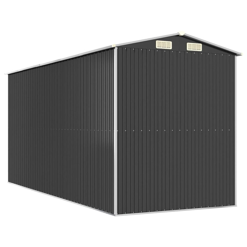 vidaXL antracitszürke horganyzott acél kerti fészer 192 x 440 x 223 cm