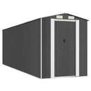 vidaXL antracitszürke horganyzott acél kerti fészer 192 x 606 x 223 cm