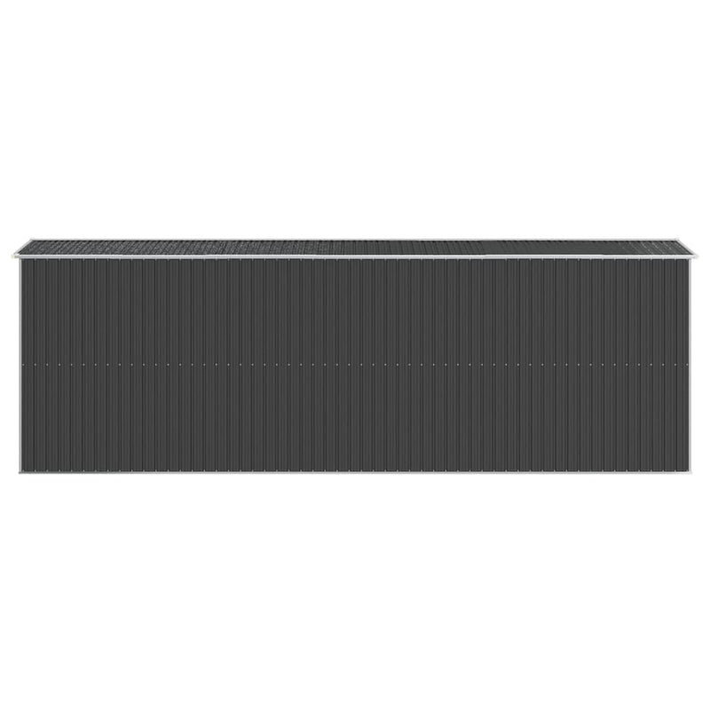 vidaXL antracitszürke horganyzott acél kerti fészer 192 x 606 x 223 cm