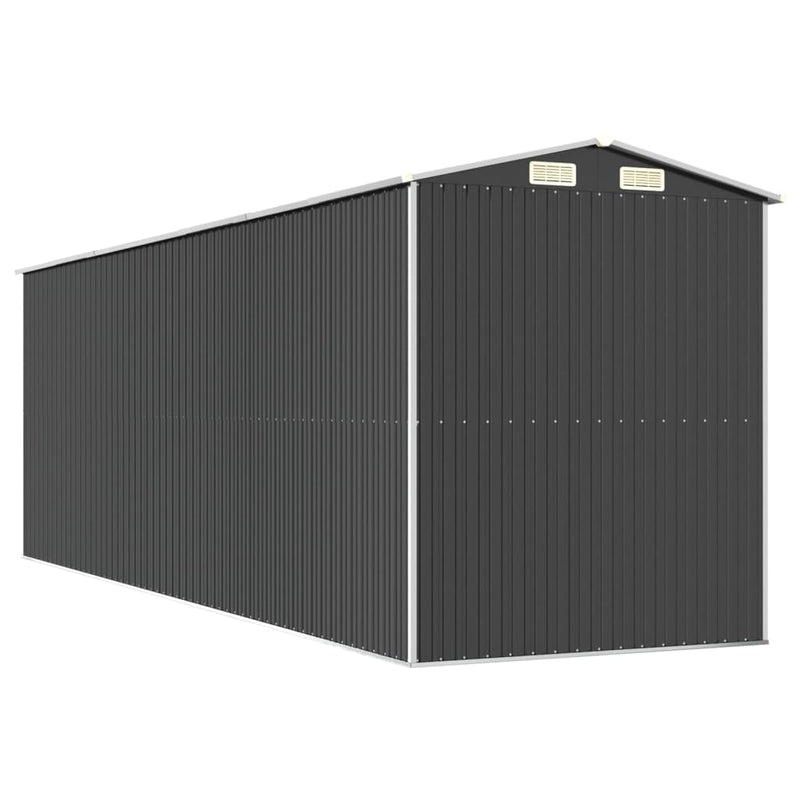 vidaXL antracitszürke horganyzott acél kerti fészer 192 x 606 x 223 cm