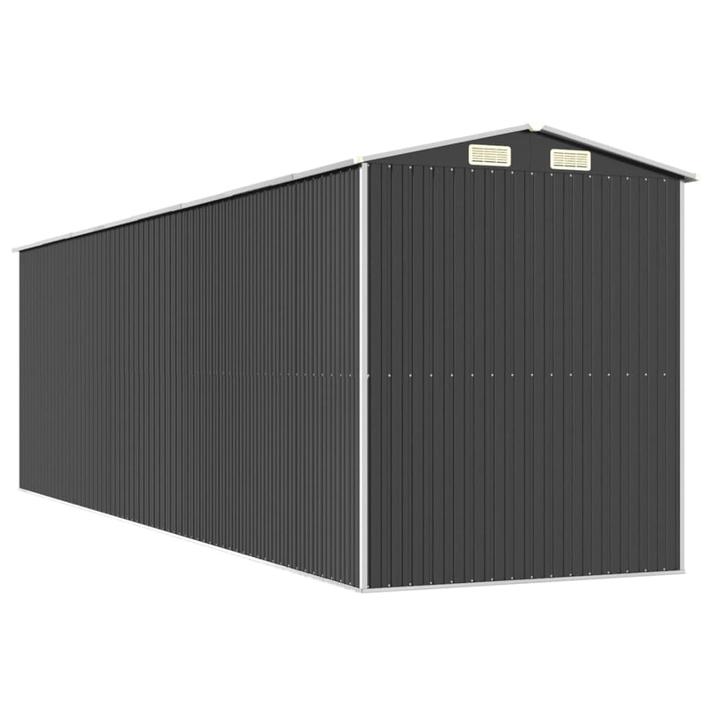 vidaXL antracitszürke horganyzott acél kerti fészer 192 x 689 x 223 cm