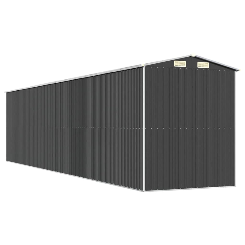 vidaXL antracitszürke horganyzott acél kerti fészer 192 x 855 x 223 cm