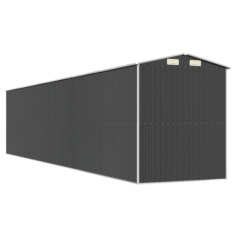 vidaXL antracitszürke horganyzott acél kerti fészer 192 x 938 x 223 cm