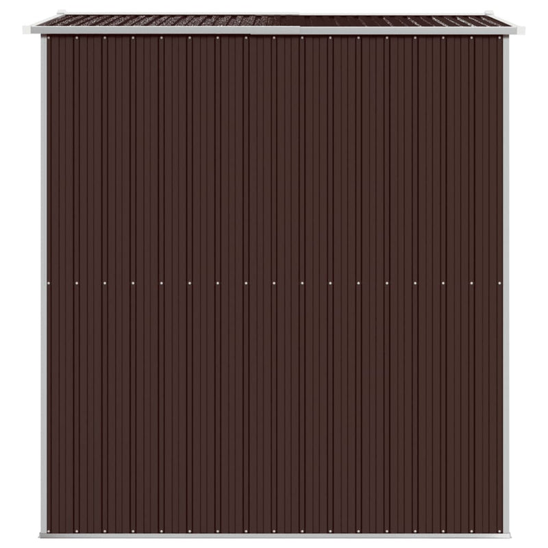 vidaXL sötétbarna horganyzott acél kerti fészer 192 x 191 x 223 cm