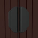 vidaXL sötétbarna horganyzott acél kerti fészer 192 x 191 x 223 cm