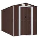vidaXL sötétbarna horganyzott acél kerti fészer 192 x 357 x 223 cm