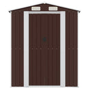 vidaXL sötétbarna horganyzott acél kerti fészer 192 x 606 x 223 cm