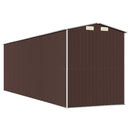 vidaXL sötétbarna horganyzott acél kerti fészer 192 x 606 x 223 cm