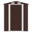 vidaXL sötétbarna horganyzott acél kerti fészer 192 x 689 x 223 cm
