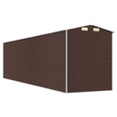 vidaXL sötétbarna horganyzott acél kerti fészer 192 x 772 x 223 cm