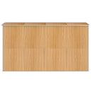 vidaXL világosbarna horganyzott acél kerti fészer 192x357x223 cm