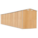 vidaXL világosbarna horganyzott acél kerti fészer 192x1021x223 cm