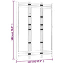 vidaXL 3 paneles összecsukható bambusz és vászon térelválasztó 120 cm