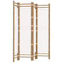 vidaXL 4 paneles összecsukható bambusz és vászon térelválasztó 160 cm
