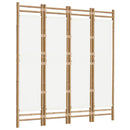 vidaXL 4 paneles összecsukható bambusz és vászon térelválasztó 160 cm